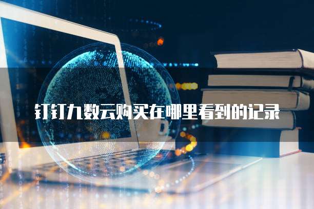 钉钉九数云购买在哪里看到的记录