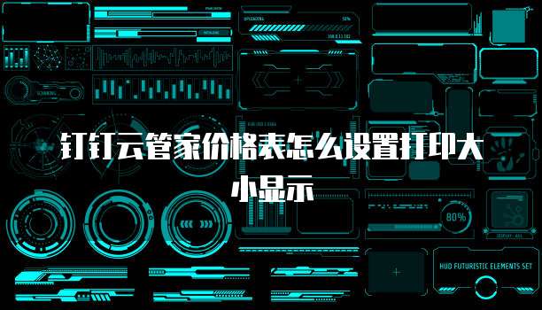钉钉云管家价格表怎么设置打印大小显示