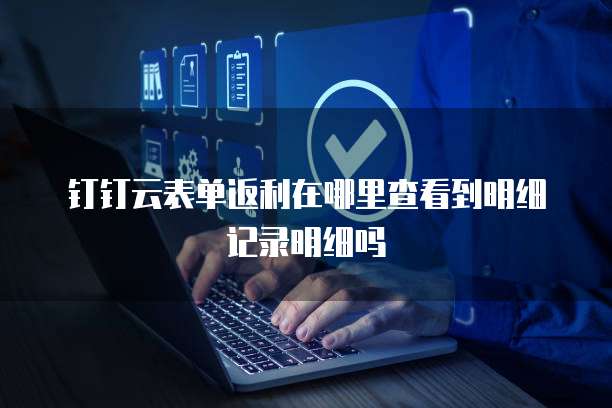 钉钉云表单返利在哪里查看到明细记录明细吗