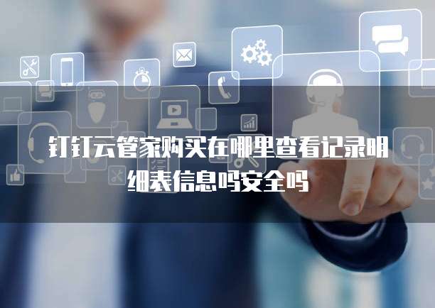 钉钉云管家购买在哪里查看记录明细表信息吗安全吗