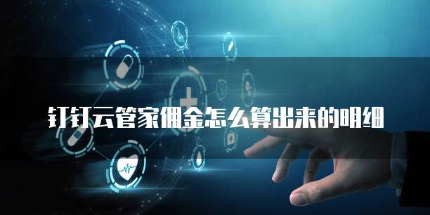 钉钉云管家佣金怎么算出来的明细