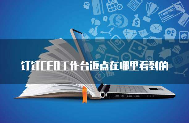 钉钉CEO工作台返点在哪里看到的