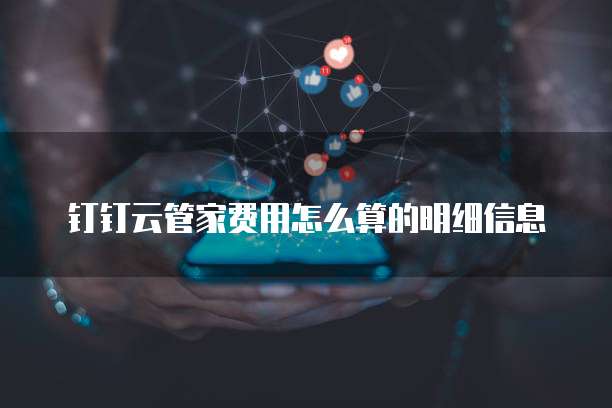 钉钉云管家费用怎么算的明细信息