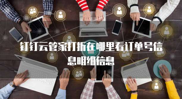 钉钉云管家打折在哪里看订单号信息明细信息