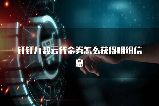 钉钉九数云代金券怎么获得明细信息