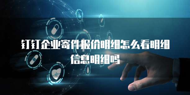 钉钉企业寄件报价明细怎么看明细信息明细吗