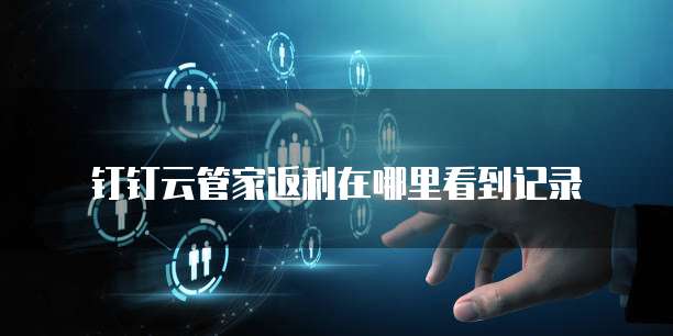 钉钉云管家返利在哪里看到记录