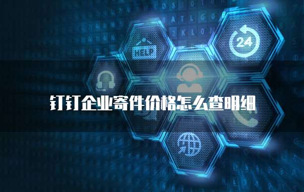 钉钉企业寄件价格怎么查明细