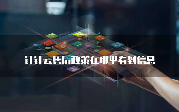 钉钉云售后政策在哪里看到信息