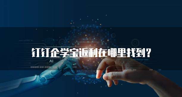 钉钉企学宝返利在哪里找到?