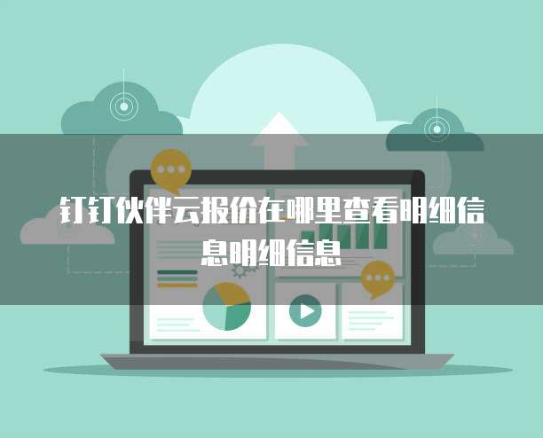钉钉伙伴云报价在哪里查看明细信息明细信息