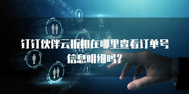 钉钉伙伴云折扣在哪里查看订单号信息明细吗?