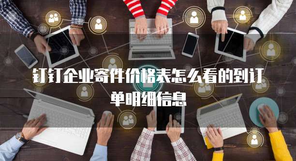 钉钉企业寄件价格表怎么看的到订单明细信息