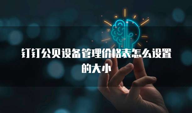 钉钉公贝设备管理价格表怎么设置的大小