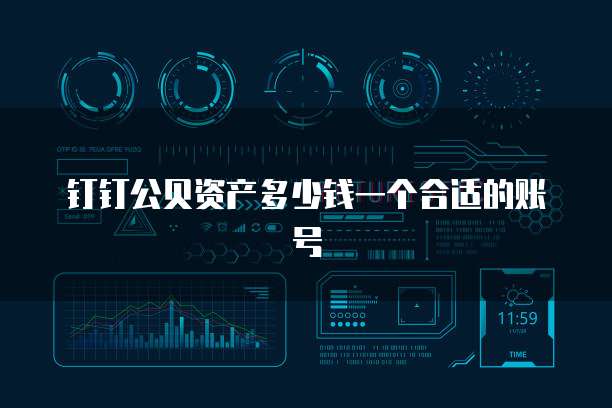 钉钉公贝资产多少钱一个合适的账号