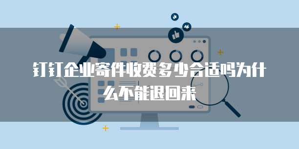 钉钉企业寄件收费多少合适吗为什么不能退回来