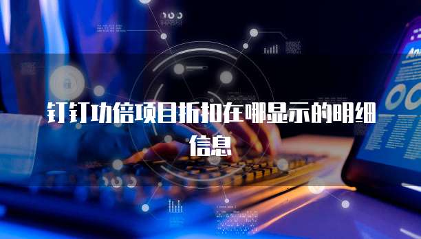 钉钉功倍项目折扣在哪显示的明细信息