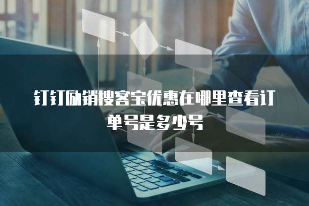 钉钉励销搜客宝优惠在哪里查看订单号是多少号