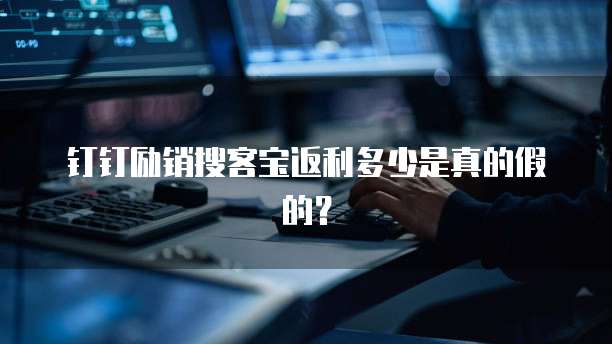 钉钉励销搜客宝返利多少是真的假的？
