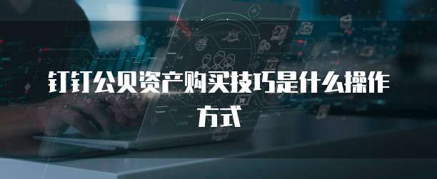 钉钉公贝资产购买技巧是什么操作方式