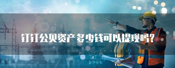 钉钉公贝资产多少钱可以提现吗？