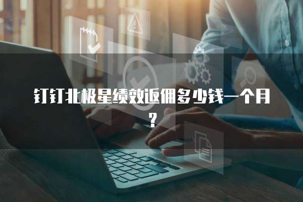 钉钉北极星绩效返佣多少钱一个月？