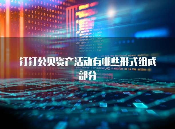 钉钉公贝资产活动有哪些形式组成部分