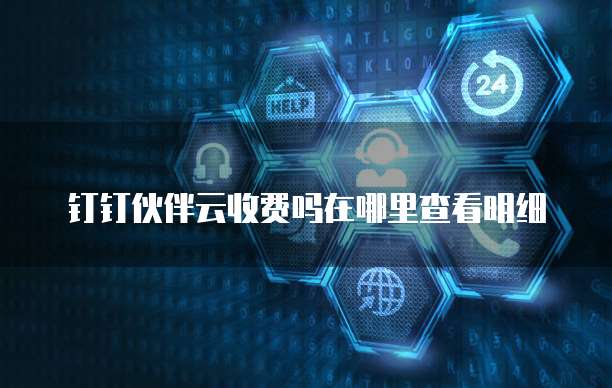 钉钉伙伴云收费吗在哪里查看明细