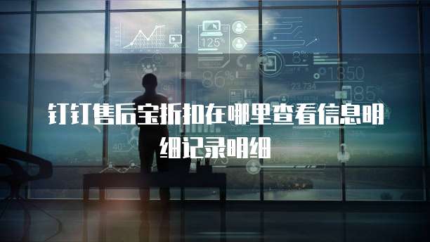 钉钉售后宝折扣在哪里查看信息明细记录明细