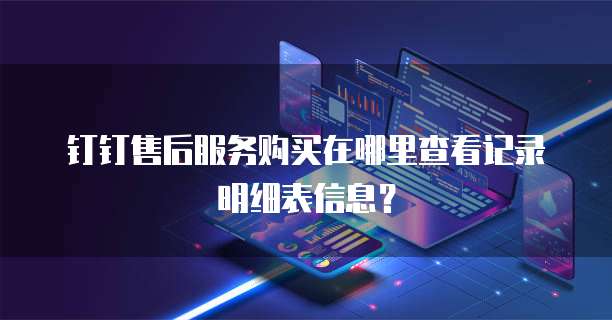 钉钉售后服务购买在哪里查看记录明细表信息？