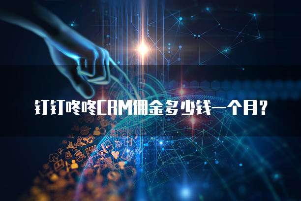 钉钉咚咚CRM佣金多少钱一个月?