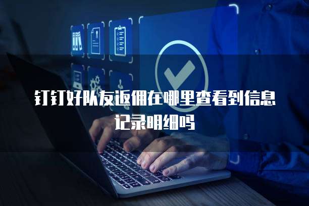 钉钉好队友返佣在哪里查看到信息记录明细吗