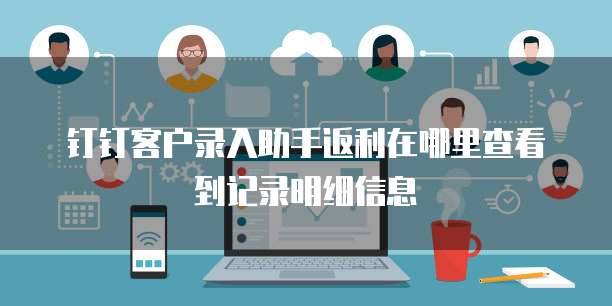 钉钉客户录入助手返利在哪里查看到记录明细信息