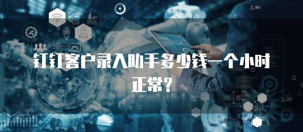 钉钉客户录入助手多少钱一个小时正常？