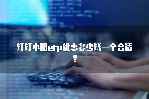 钉钉小圈erp优惠多少钱一个合适？