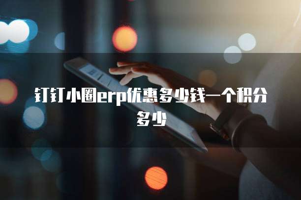 钉钉小圈ERP优惠多少钱一个积分多少