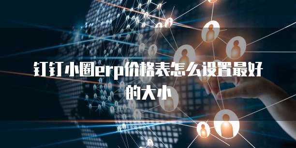 钉钉小圈erp价格表怎么设置最好的大小
