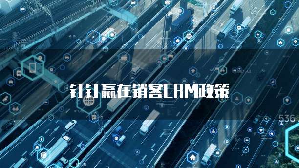 钉钉赢在销客CRM政策