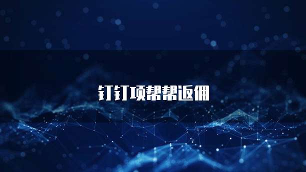钉钉项帮帮返佣