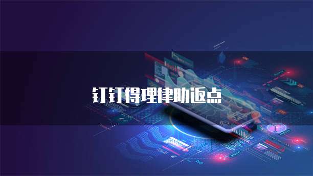 钉钉得理律助返点