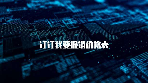 钉钉我要报销价格表