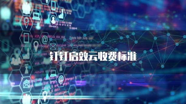 钉钉启效云收费标准