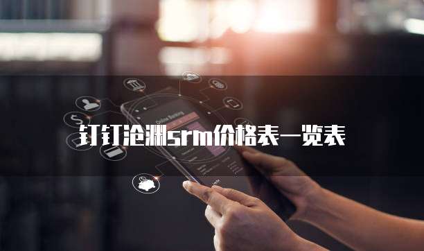 钉钉沧渊SRM价格表一览表