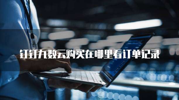 钉钉九数云购买在哪里看订单记录