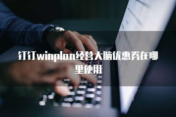 钉钉winplan经营大脑优惠券在哪里使用