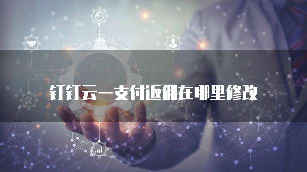 钉钉云一支付返佣在哪里修改