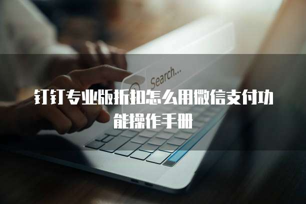 钉钉专业版折扣怎么用微信支付功能操作手册