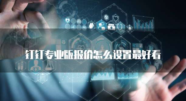 钉钉专业版报价怎么设置最好看