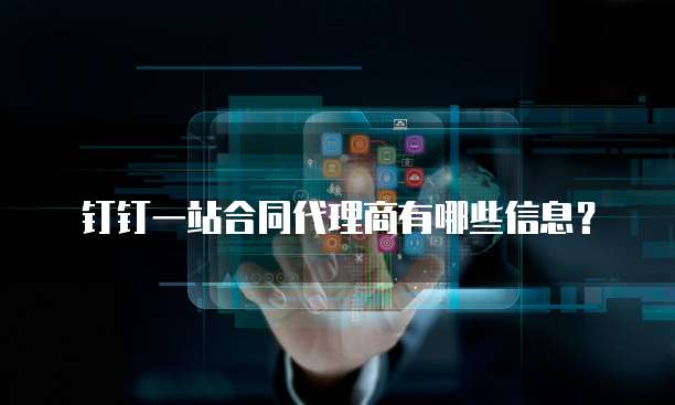 钉钉一站合同代理商有哪些信息？