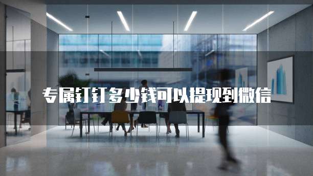 专属钉钉多少钱可以提现到微信